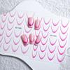 Gradient French Crescent Smile Nail Stickers - Simple & Versatile Design
