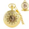 Mechanical Pocket Watch Semi-automatic Double-open Student Watch Necklace Pocket Watch Retro