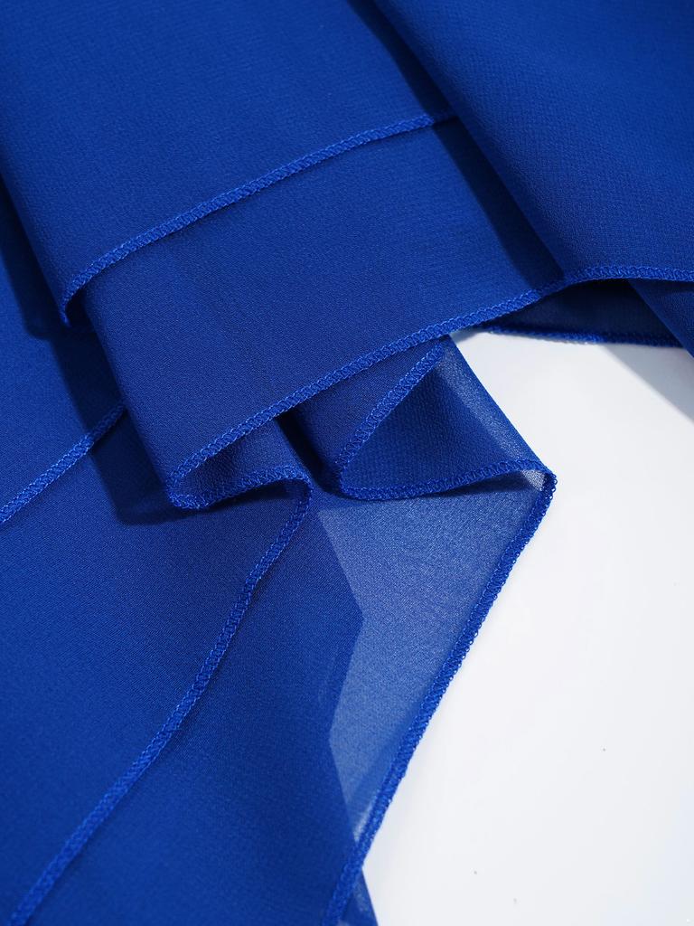 Платье для девочек «Praise Lyrical Dance» с длинным рукавом, асимметричным шифоновым подолом, контрастный дизайн, костюм для выступлений