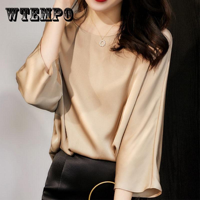 Женский топ из шелковистого эластичного атласа телесного цвета, двухсторонняя гладкая ткань Ascetic Goddess Temperament