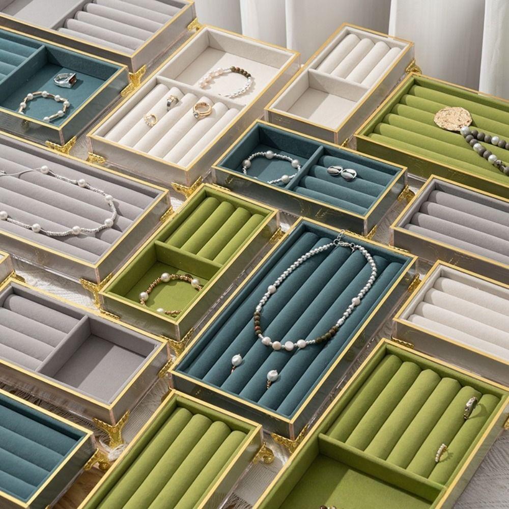 Multifunctional Jewelry Tray Holder Velvet Jewelry Organizer Jewelry Holder Box Jewelry Storage
