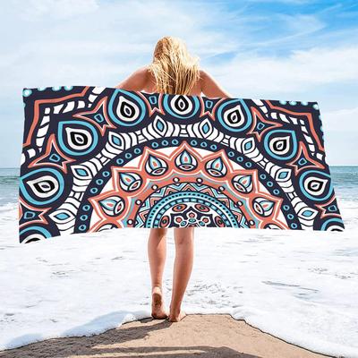 Коллекция Bohemian Beach, полиэстер с цифровой печатью, сверхтонкое волокно, двусторонний флис, пляжное полотенце для купания, пляжное полотенце