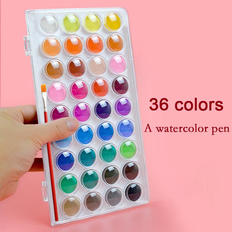 16/36 цветов портативный однотонный набор акварельных красок акварельная кисть ручка для детской живописи товары для рукоделия