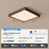 "Walnut Ceiling Lamp - Full Spectrum Eye Protection for Living Rooms & Bedrooms"