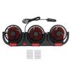 3 Heads Cooling Fan with Phone Holder Powerful Airflow Portable Electric Fan for Car Truck Stable