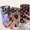 For Infinix Note 40x 5G Back Cover On Note 40x Infinix X6838 Coque Flower Butterfly Women Fashion Phone Case Liquid Silicone
