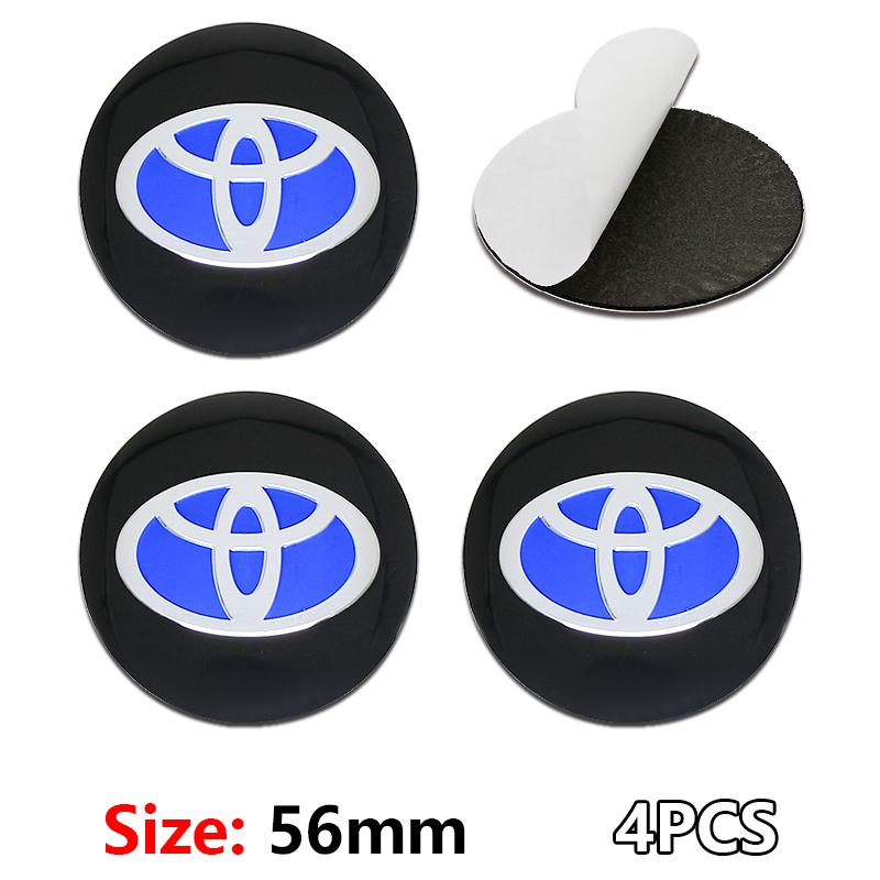 Toyota 56MM Колпачок ступицы колеса автомобиля Алюминиевые металлические наклейки с логотипом Для Rav4 Corolla Camry Aqua Yaris Cross Auris TRD Prius Chr GR