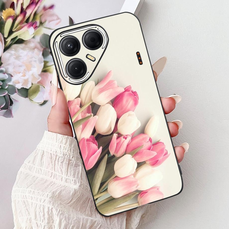 Черный Силиконовый Чехол Для Tecno Pova 7 4G 5G / Pova 7 Pro Pova7 Ultra Neo Funda Дизайн Кошка Цветок Дракон Бампер Мягкая Capa
