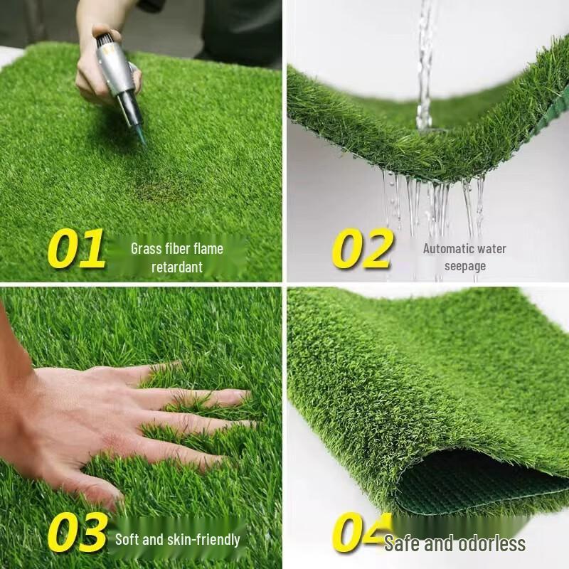 Flame Retardant Artificial Grass Turf with Adhesive Backing