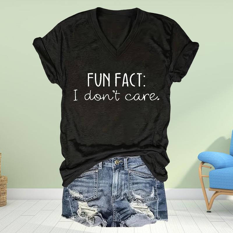 Fun Cat Painting Blouses Short Sleeved V-Neck T Shirts Casual