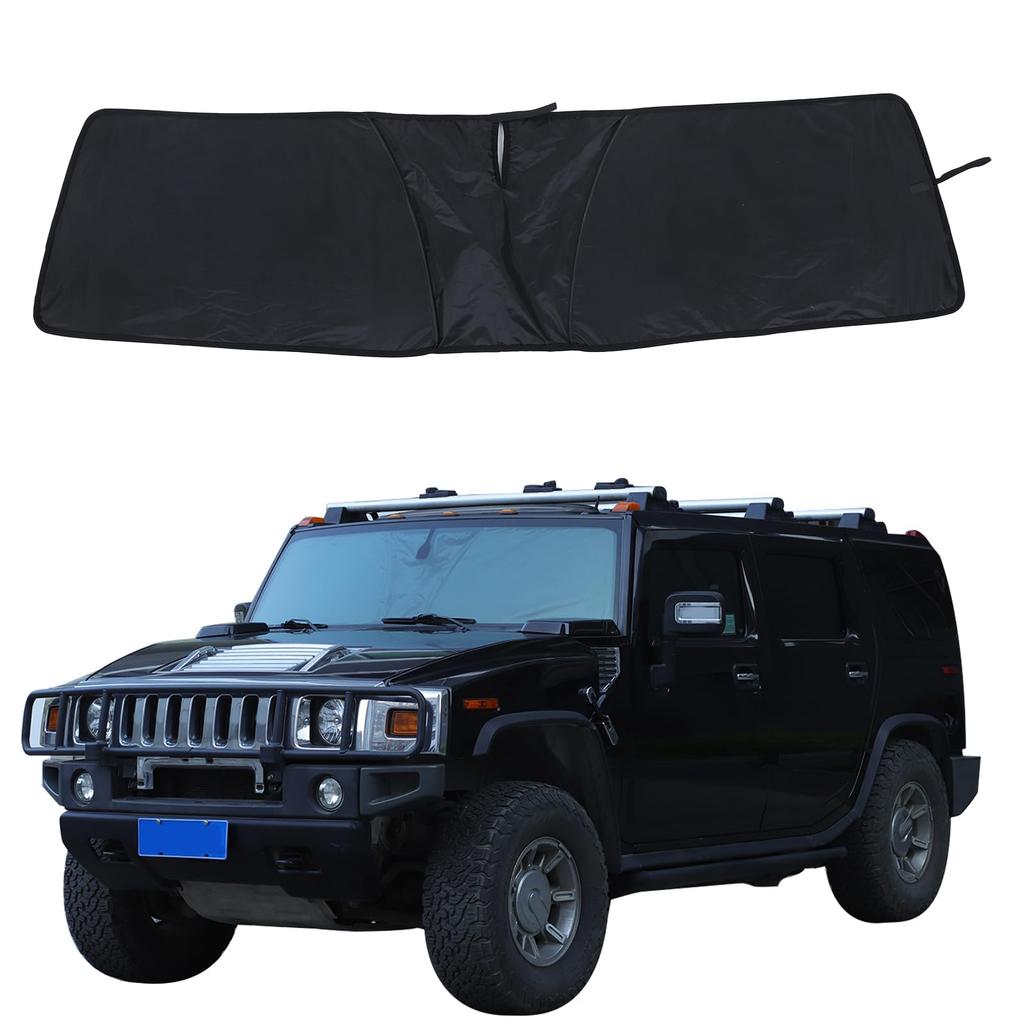 Солнцезащитная шторка для Hummer H2 2003-2009, Передняя солнцезащитная шторка, Тент для автомобиля, Солнцезащитная шторка на лобовое стекло, Блокировка света, Теплоизоляция, Лето, Защита от УФ-лучей, Совместим
