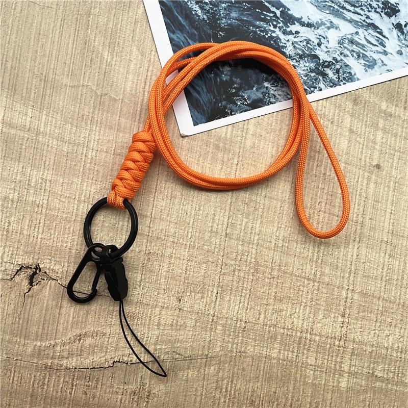 Phone Charm Nylon Cell Phone Pendant Braid Keychain Lanyard Handmade Landyard Universal Cord for Keys Couple Keyring Neck Strap