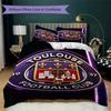 Tolouse FC Pattern Bedding,Quilt Set Quilt Cover Pillowcase Home Birthday Gift(1 * duvet cover + 2 * pillowcase, without core)_lx