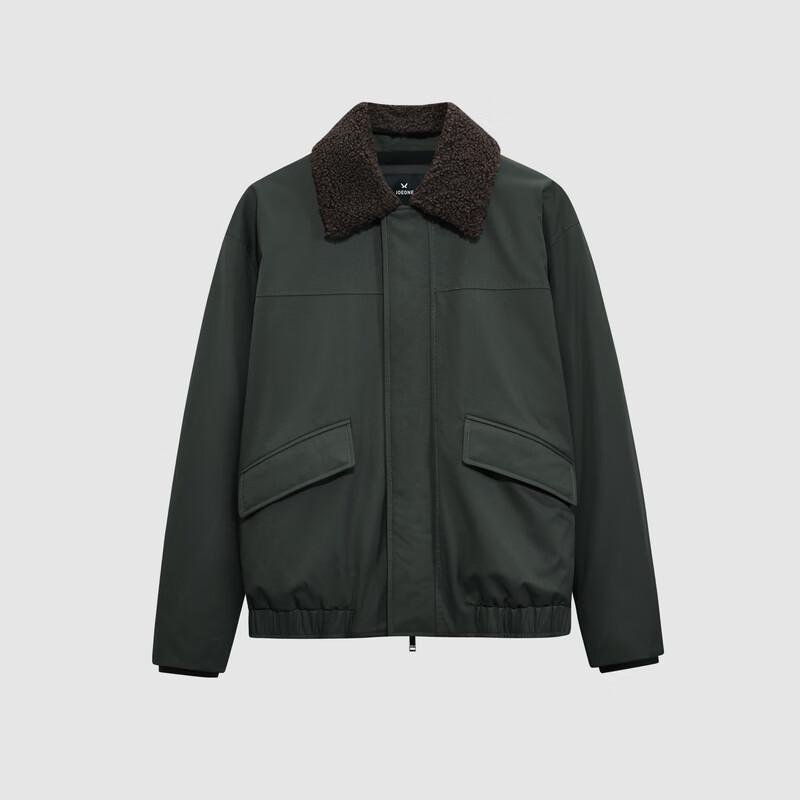 JOEONE Men's Water-Repellent Commuter Jacket with Detachable Fur Collar