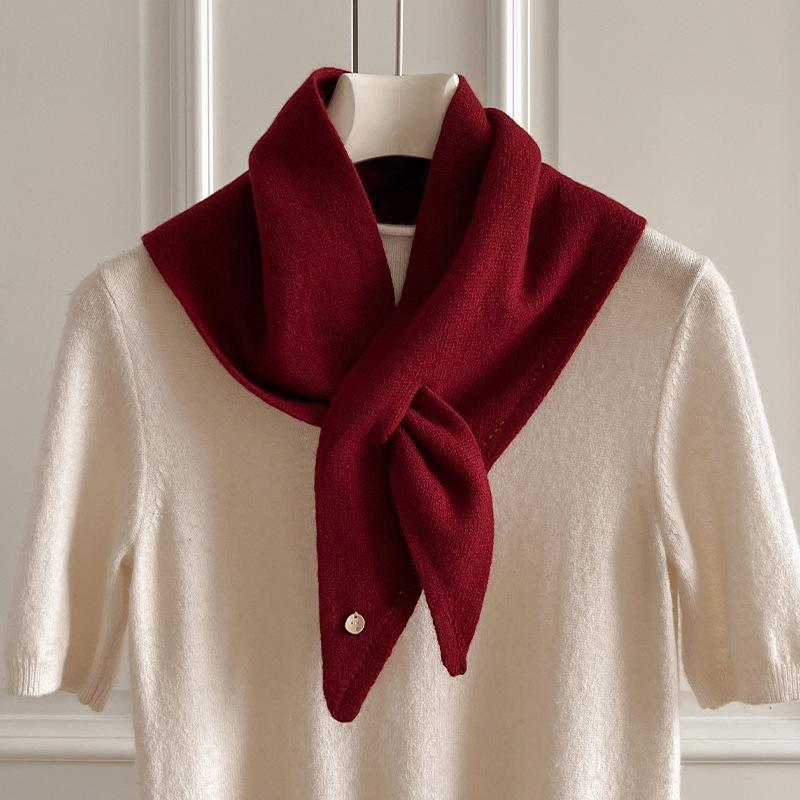 New Fashionable Soft Waxy Wool Small Scarf for Women All Match Neck Scarf Scarf Shawl High End Warm Scarf