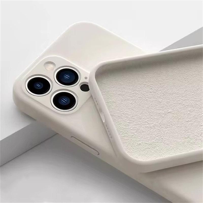 Роскошный жидкий силиконовый чехол для iPhone 16 15 13 12 11 14 Pro Max 15 Plus XR XS однотонный защитный чехол от падений и столкновений