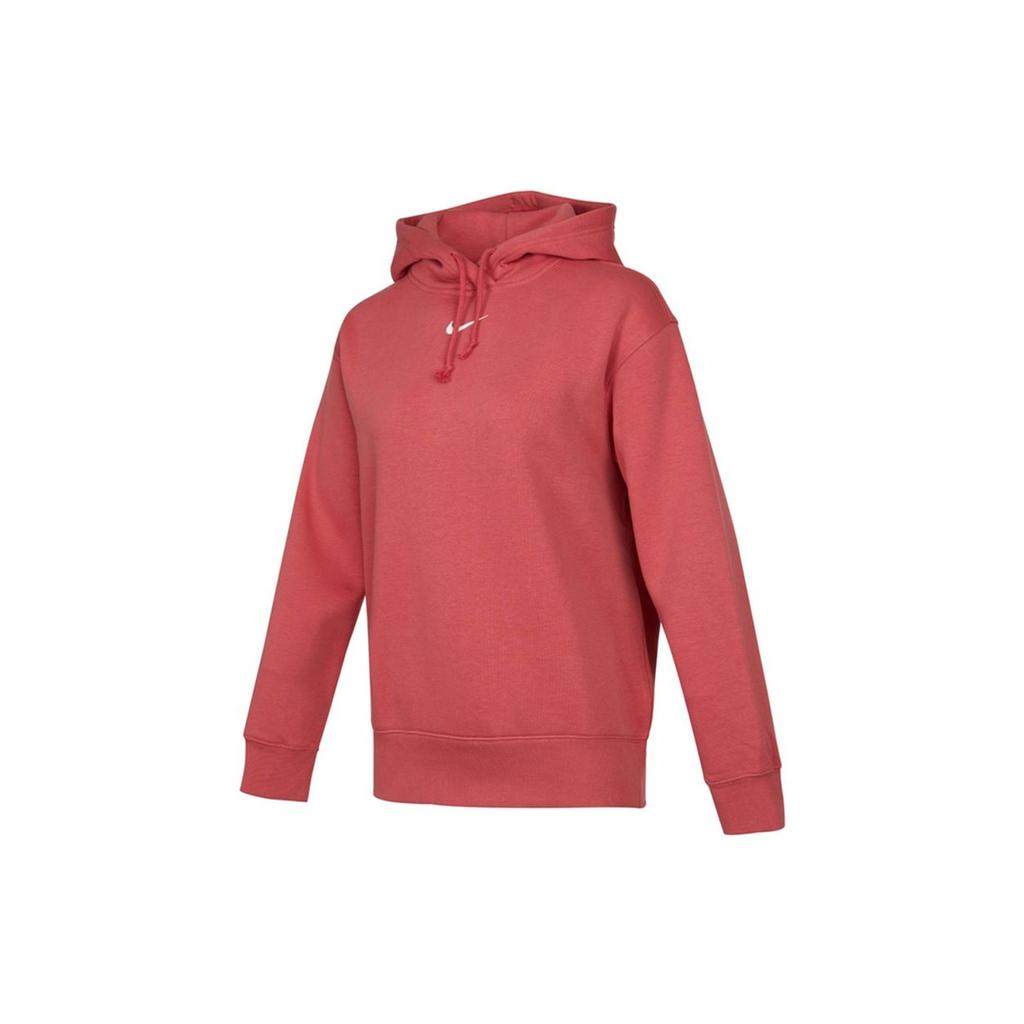 Nike Sports Casual Pullover Fleece Hoodie Women Tops Rose-Red DJ7669-622