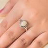 Кольцо с драгоценным камнем из эфиопского опала, кольцо из твердого серебра 925 пробы, ювелирные изделия ручной работы, кольцо для женщин, украшения на день рождения