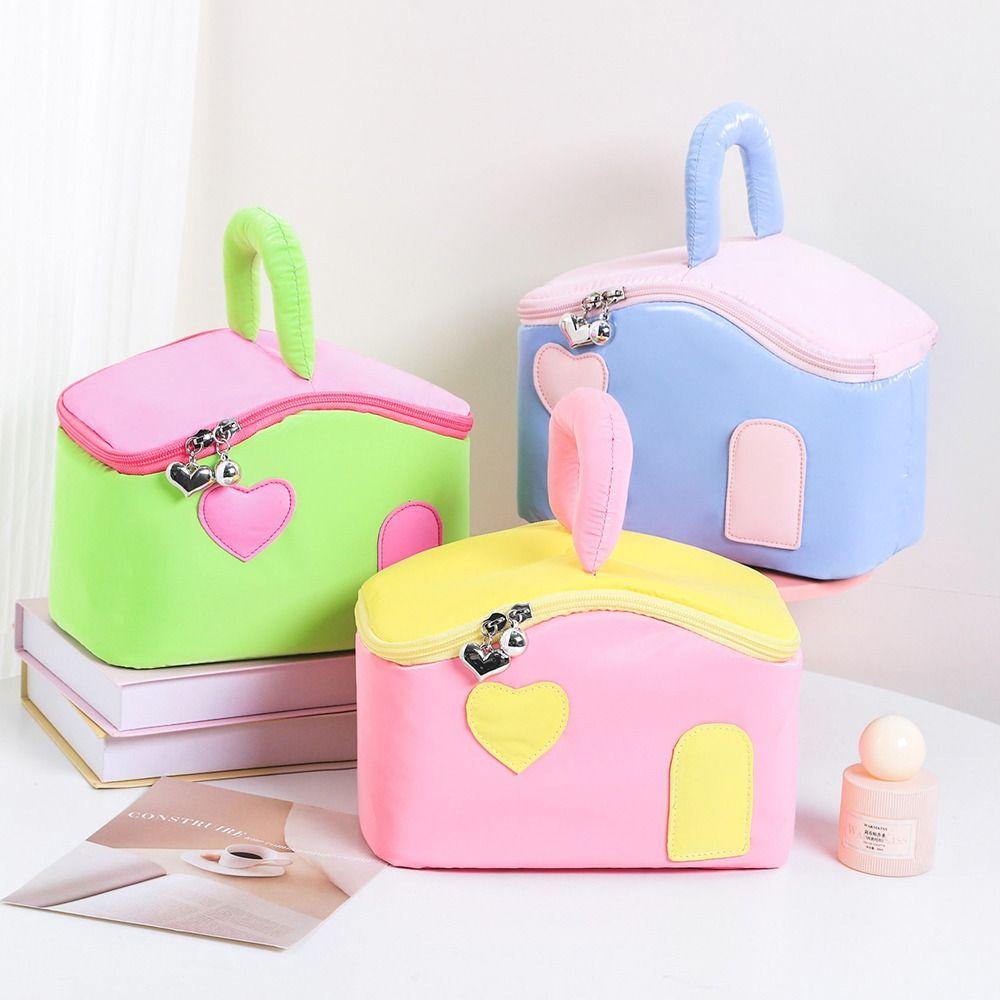 Korean Style Cartoon Makeup Bags Large Capacity Travel Wash Handbag Cosmetic Storage Bags  Camping