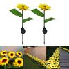 2pack/box Garden Light Sunflower Garden Decorative Outdoor Light Waterproof Ground Solar Light for Home