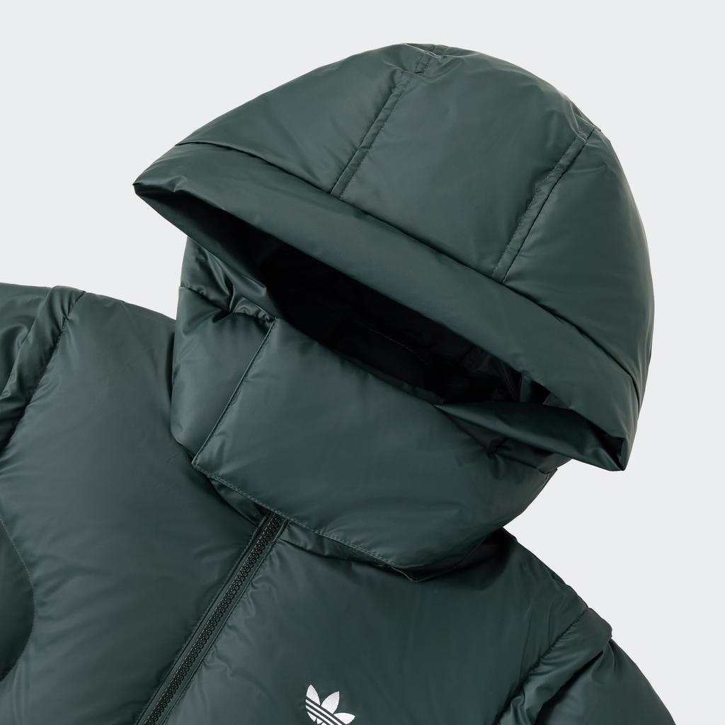 Adidas Оригинальная теплая спортивная куртка-пуховик с капюшоном и съемным логотипом ADC 2N1 DJ M, мужская куртка цвета минеральный зеленый JW1366