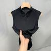 Stand-up Collar Small Vest Women's New Women's Clothing Temperament Sleeveless Bottoming Shirt New Chinese Button-down Top