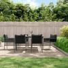 VidaXL 7-piece Garden Dining Set Cushions Resin Wicker Steel, Dining Set, Outdoor Dining Set, 3187060