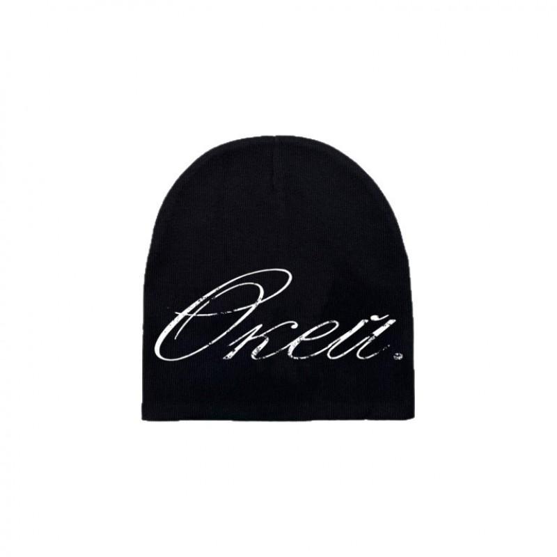 Y2K Streetwear Beanie Hat Men Women Jacquard Knit Unisex Winter Warm With Bold Letter Print