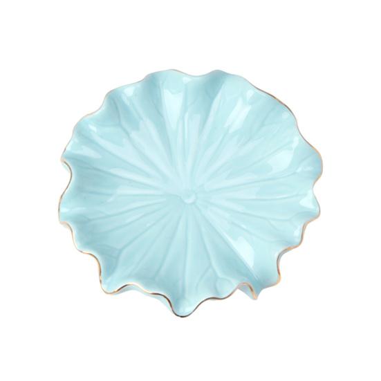 Мыльница Компактная, легко моющаяся Керамика в скандинавском стиле Мыльница в форме листа лотоса Полка для ежедневного использования