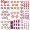 10pcs Wholesale Pink Series Cartoon Letter Slogan Patch Embroidered Patches For Clothes Jackets Hats Diy Iron On Patches Decor