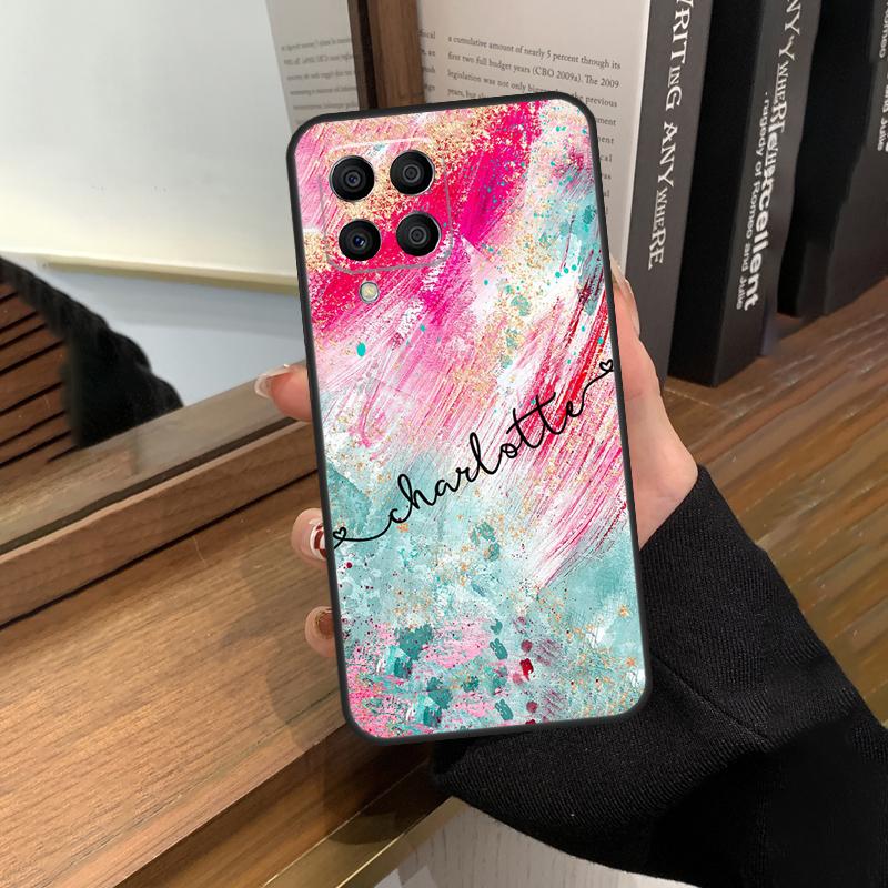 Personalised Name Watercolour Case For Samsung Galaxy M20 M14 M34 M54 M13 M23 M33 M53 M21 M51 M30s M31s M12 M32 M52 Cover