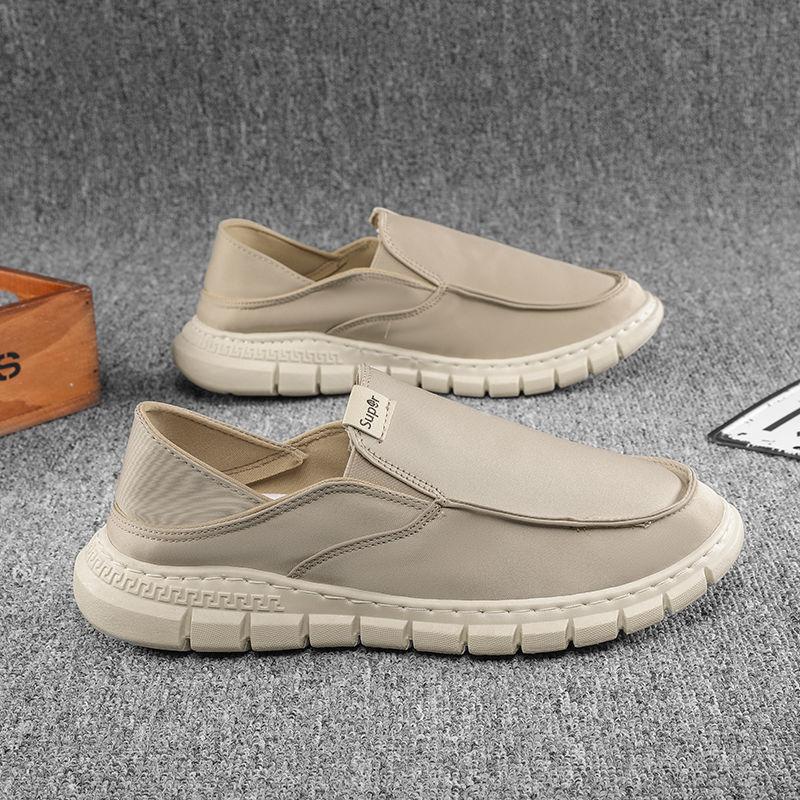 Летняя парусиновая обувь мужская обувь дышащая обувь для ленивых мужская повседневная обувь один педаль универсальная посадка по ноге парусиновая обувь тренд