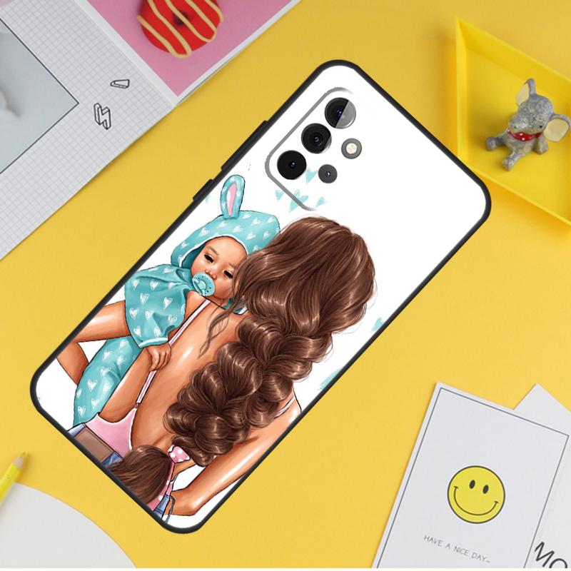 Модный чехол «Супер мама» для Samsung Galaxy A55 A35 A25 A15 A51 A71 A12 A32 A52 A13 A33 A53 A14 A34 A54 Coque
