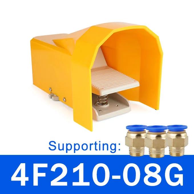 Pneumatic 4F210-08L Foot Pedal Valve Cylnder Control Switch FV320 FV 420 4F210-08G Ttwo Position Five Links