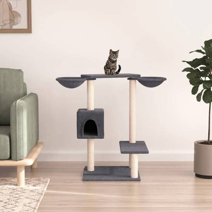 Maison Exclusive - Arbre à chat avec griffoirs gris foncé 82 cm
