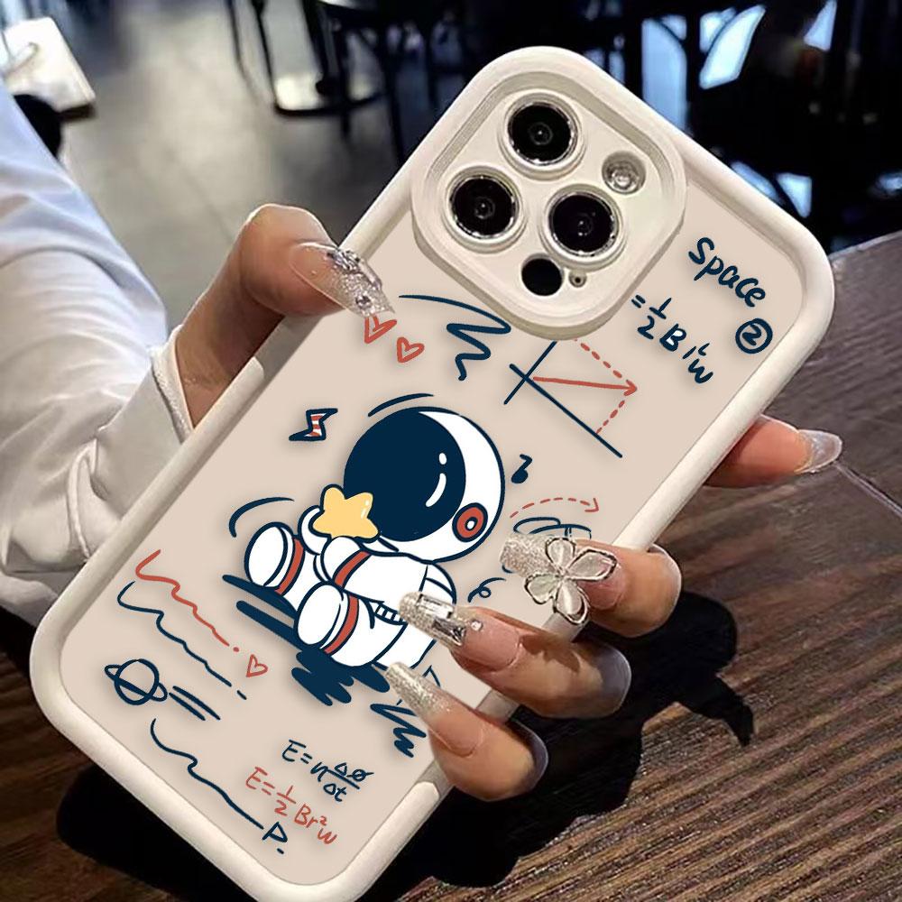 Cartoon Astronaut Space Phone Case For Realme C85 C83 C75 C71 C67 C65 C63 C55 C53 C35 C33 C31 C30 C21 C20 NOTE 80 GT 3 6 Case