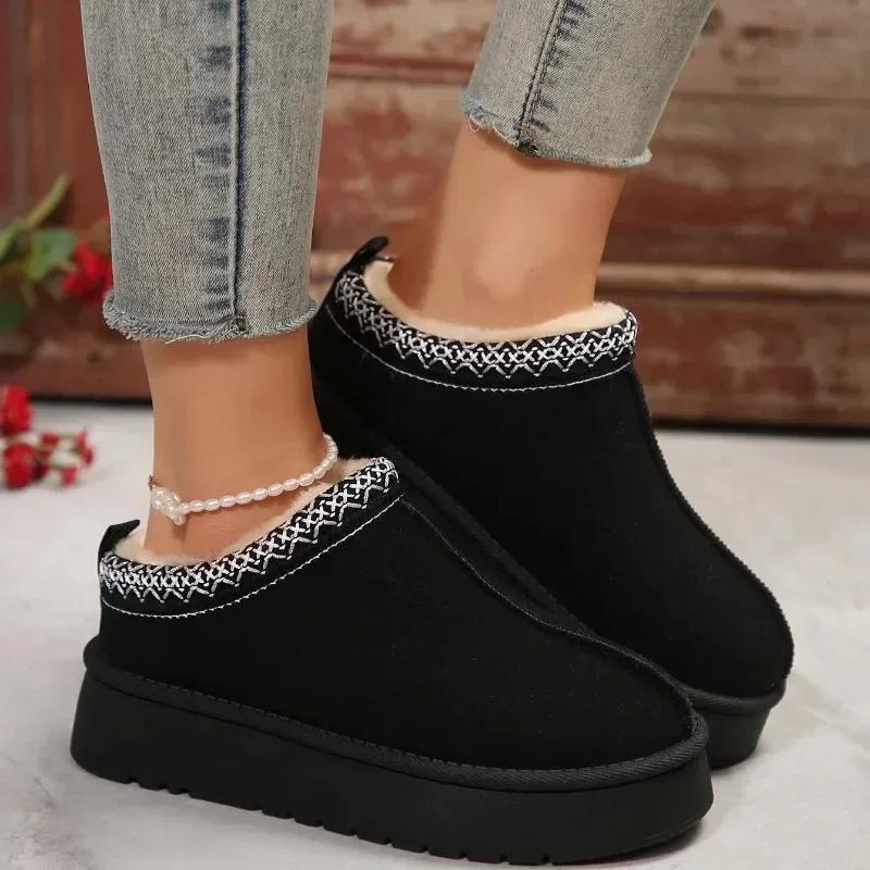 Женские новые винтажные однотонные дизайнерские туфли зимние плоские нескользящие уличные нарядные вечерние женские сапоги Zapatos De Mujer