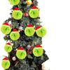 Christmas Rolling Ball Pendant: Fluorescent Green Faux Balls