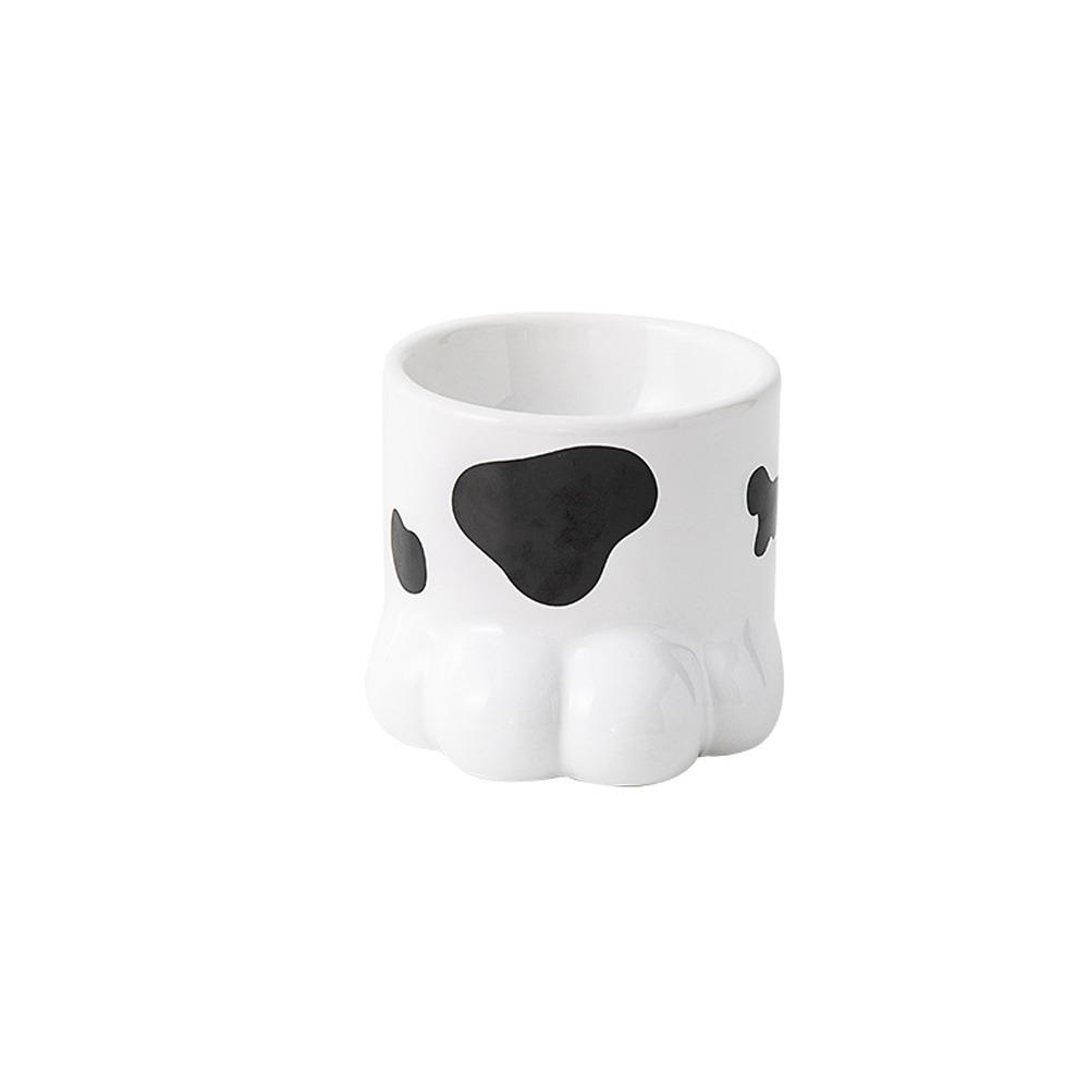 Slanted Mouth Ceramic Cat Bowl Large Capacity High Foot Bowl Drinking Bowl Water Bowl Pet Feeding