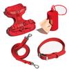 Dog Harness Set PVC Waterproof Chew Proof Small Dogs Leash Collar
