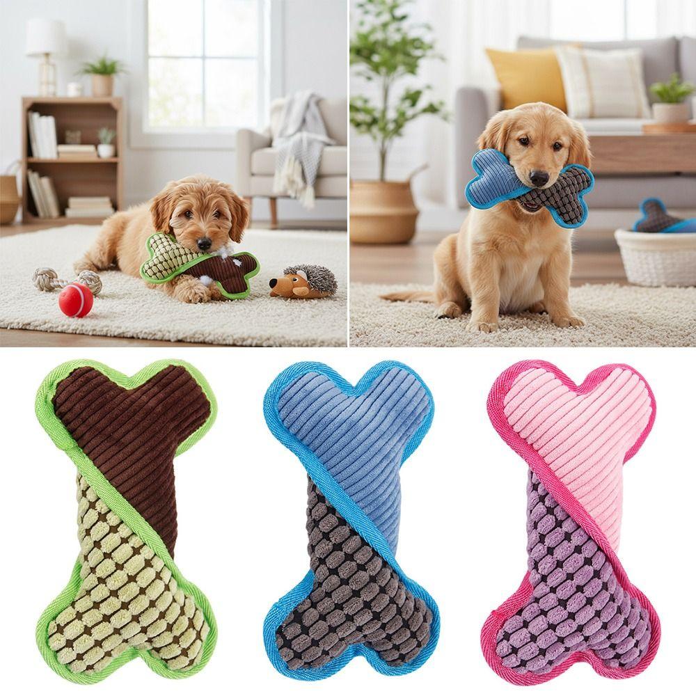 21.5cm Interactive Pet Companion Toy Tooth Cleaning Bones Chew Toy Fun Cats Toy