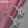 Серьги-звезды из стерлингового серебра 925 пробы с цирконами AAA, свадебные украшения