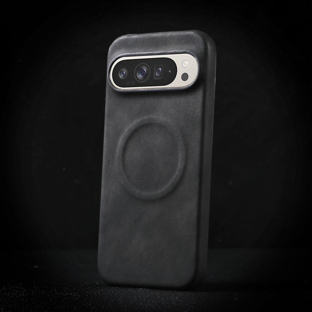Бизнес Кожаная Овчина Для Магнитного Чехла Magsafe Для Google Pixel 10 9 Pro XL 8 8Pro 7 7Pro 8 7A Беспроводная Зарядка Матовый Чехол