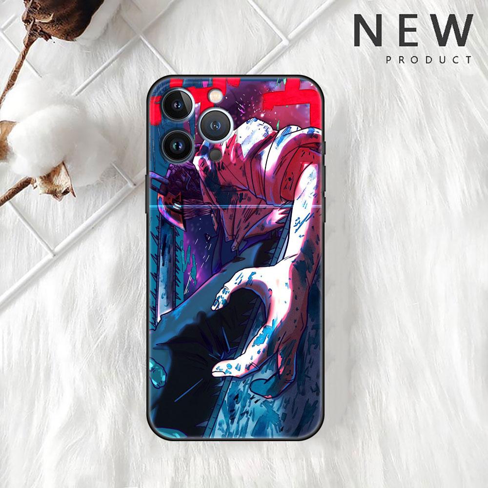 Чехол для телефона Comic Chainsaw Man для iPhone 11 13 Pro Max 12 Mini 7 8 Plus SE 2020 X XS 6 6S 5 5S Мягкая силиконовая задняя крышка Funda