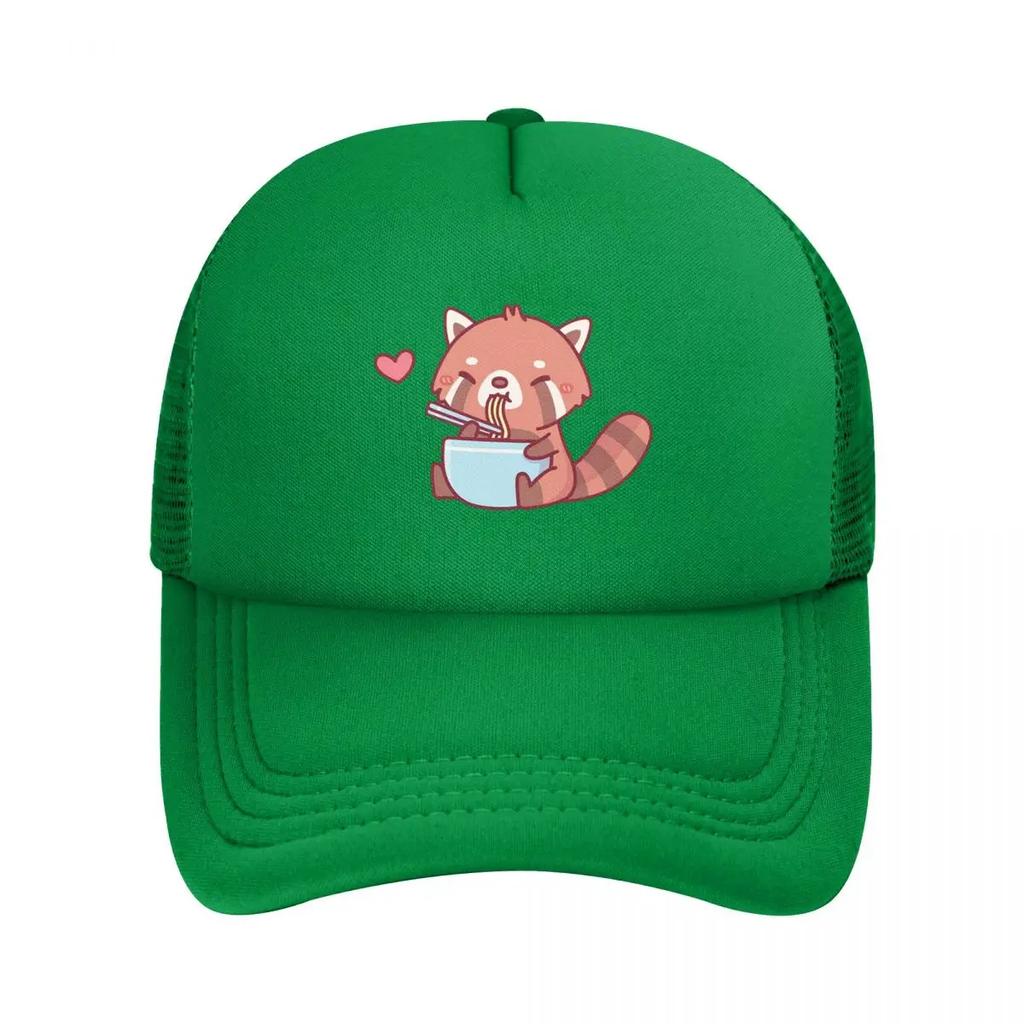 Милая Маленькая Красная Панда Ест Рамен Сетчатые Бейсболки Snapback Модные Бейсболки Кепки Для Улицы Для Мужчин И Женщин