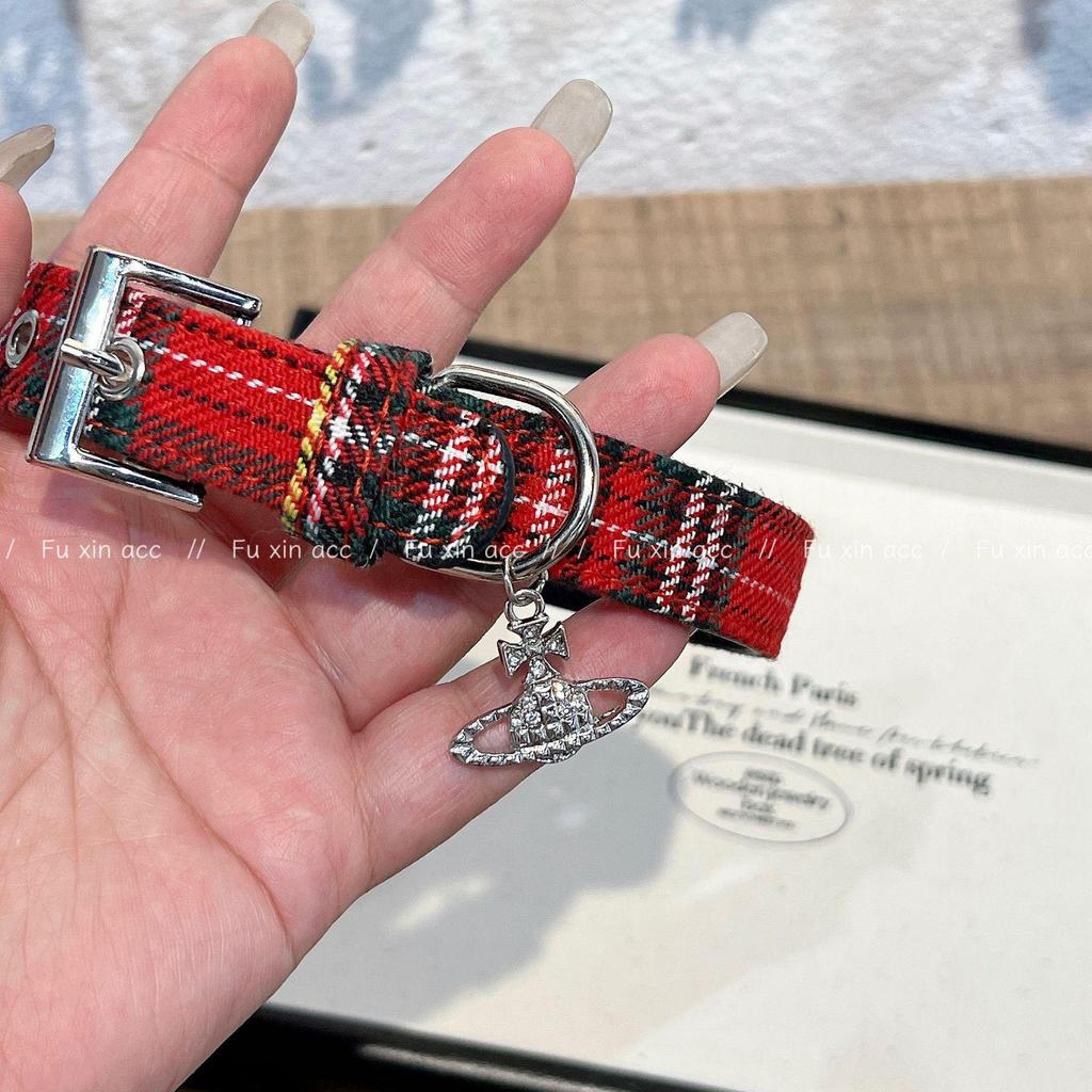 Empress Dowager Cixi Black & Red Plaid Choker Necklace - Sweet Y2K Autumn/Winter Style for Hot Girls