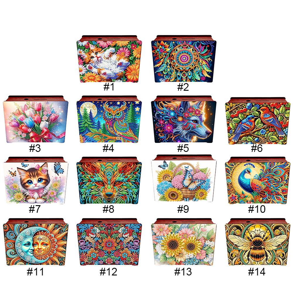 Креативная 5D алмазная мозаика своими руками, копилка, настольные наборы алмазной живописи, деревянная копилка, коробка для хранения, для домашнего декора и подарка