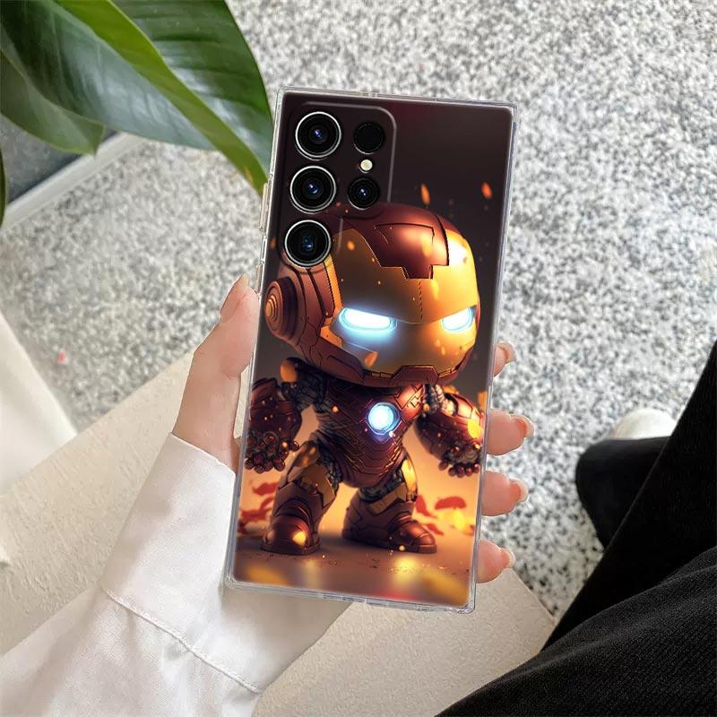 Baby Cute Marvel Groot Deadpool Transparent Case For Samsung Galaxy S26 S25 Ultra S24 S22 S26 Plus S20 S23 S21 FE 5G Clear Cover