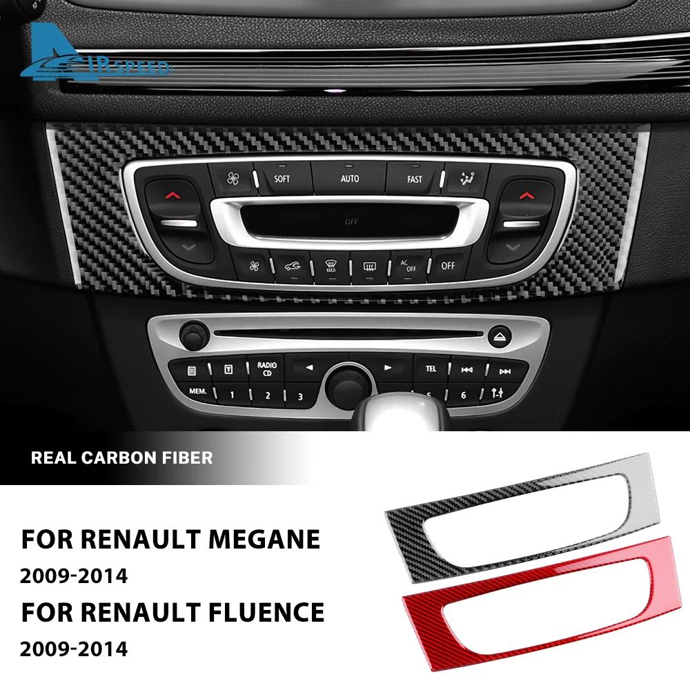 Настоящая мягкая наклейка из углеродного волокна для Renault Fluence Megane 3 RS 2009 2010 2011 2012 2013 2014 2015 LHD RHD Автомобильный центральный блок управления CD