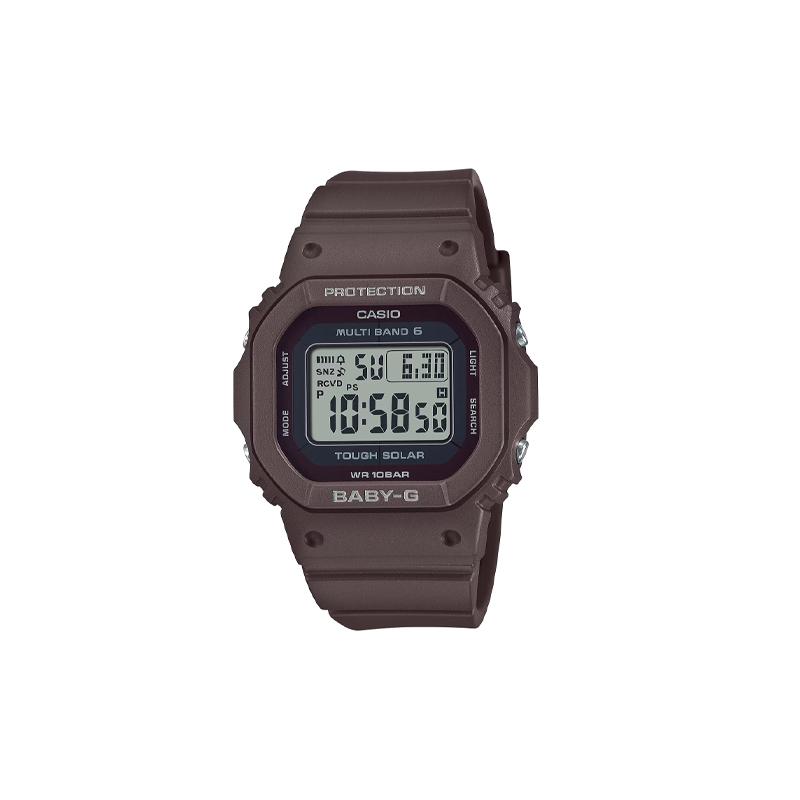 Casio Водонепроницаемость 100 метров Кварцевый полимерный ремешок 42,1*37,9*11,3 мм женские часы черные BGD-5650-5JF